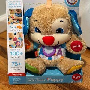 Fisher-Price Laugh & Learn Smart Stages Puppy - Brown and Blue